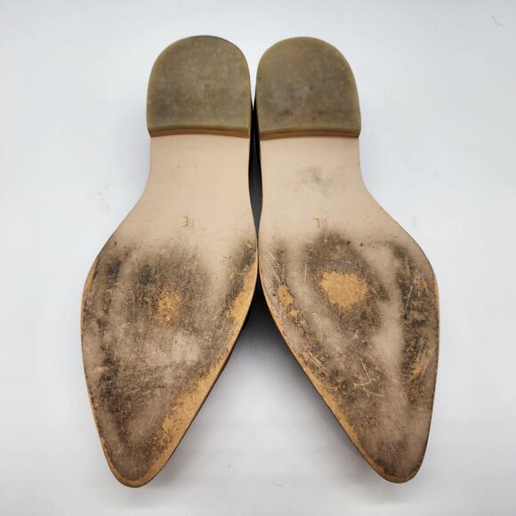 Fortress of Inca Paloma Point Toe Flats Navy Camel Leather EU 38 US 8 - Picture 7 of 8